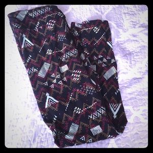 Black background Tribal lularoe leggings